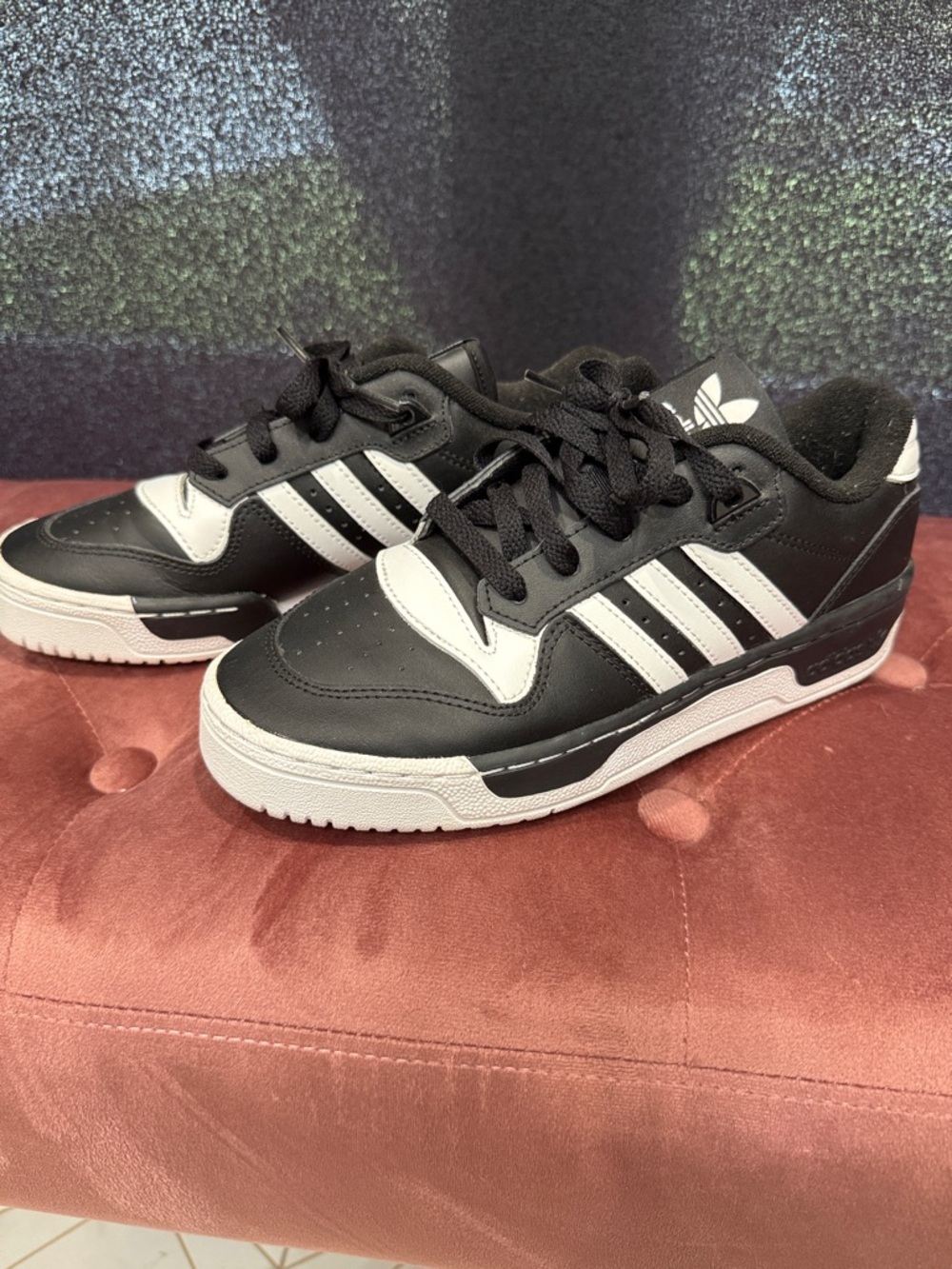 adidas Black and White Casual Low-Top Trainers